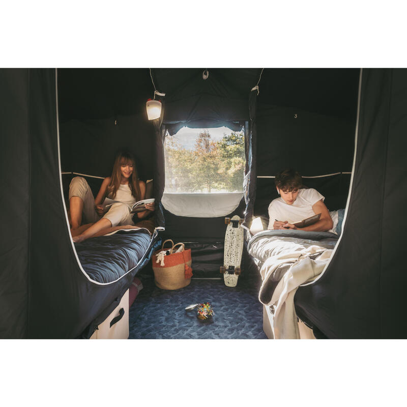 Sac de dormit dublu camping 10° Bumbac Ultim Confort 2 persoane