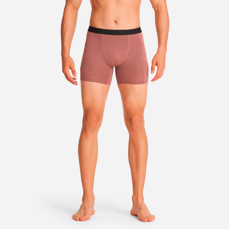 Men's breathable microfibre boxers - Taupe pink