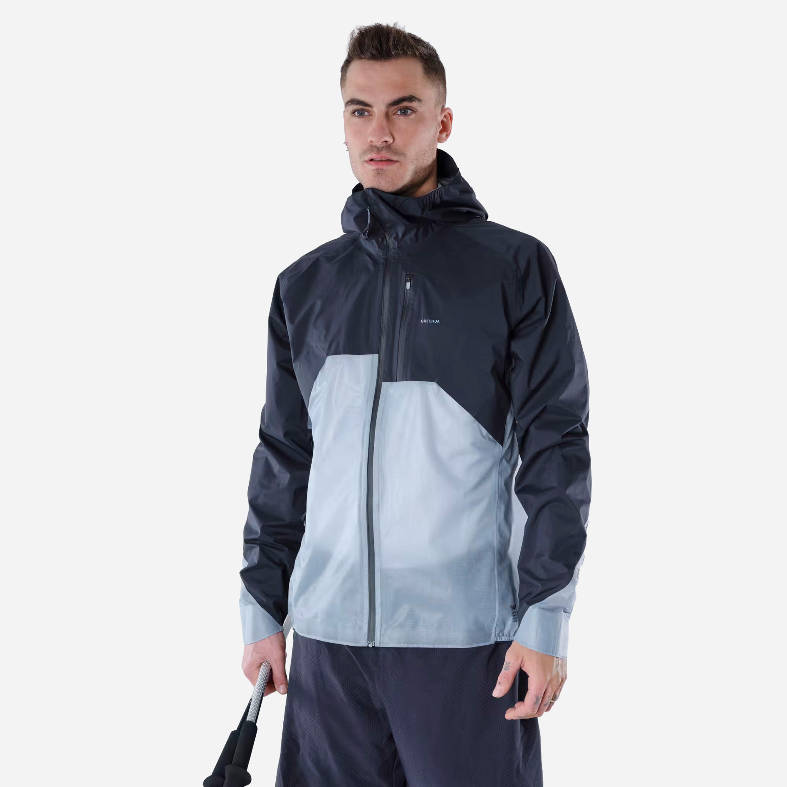 Jachetă Foarte Ușoară Drumeție rapidă FH900 Albastru-Gri Bărbați