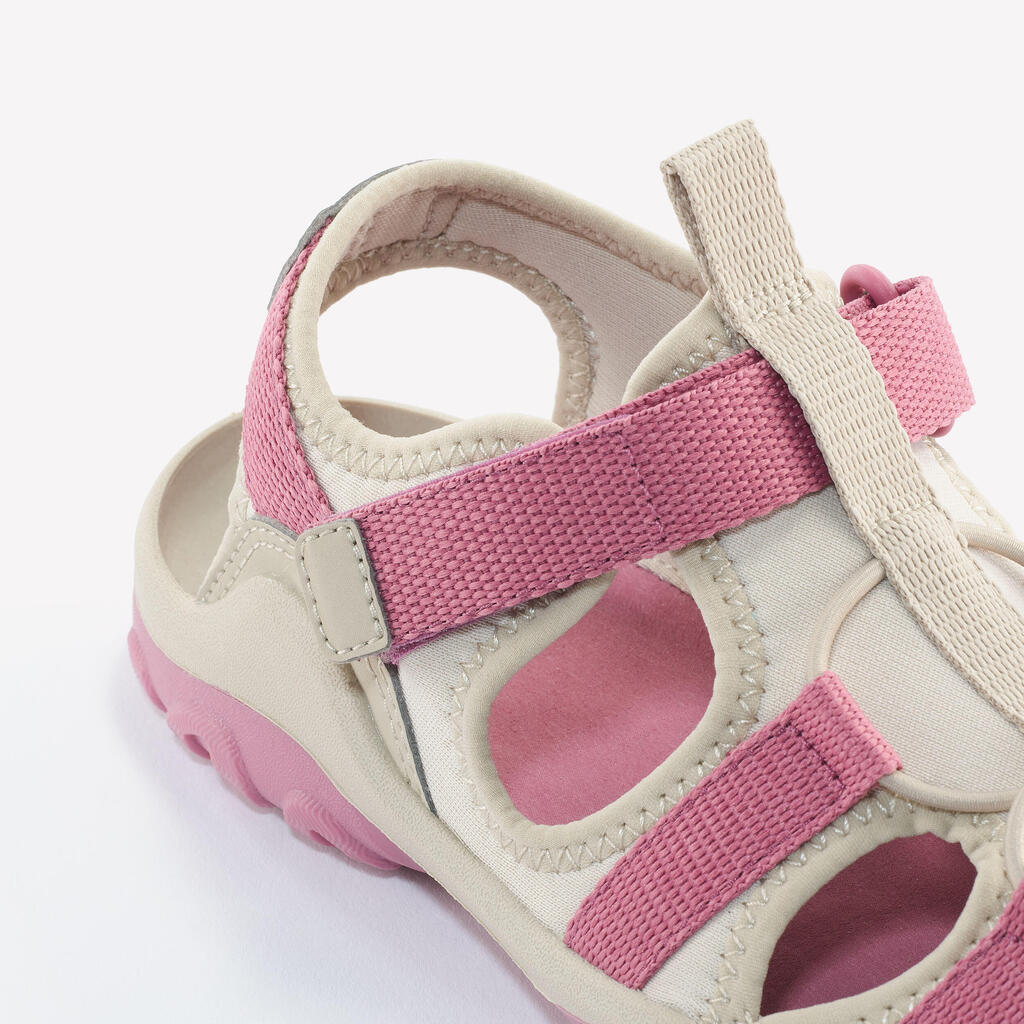 Kids’ Hiking Sandals - MH500 - Beige & Pink