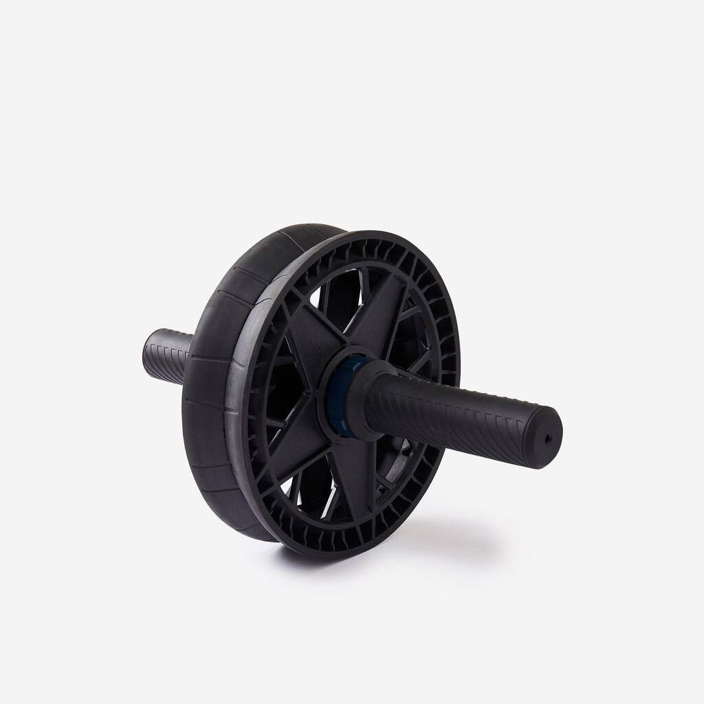 Roue abdominale musculation - Ab wheel bi-mode noire