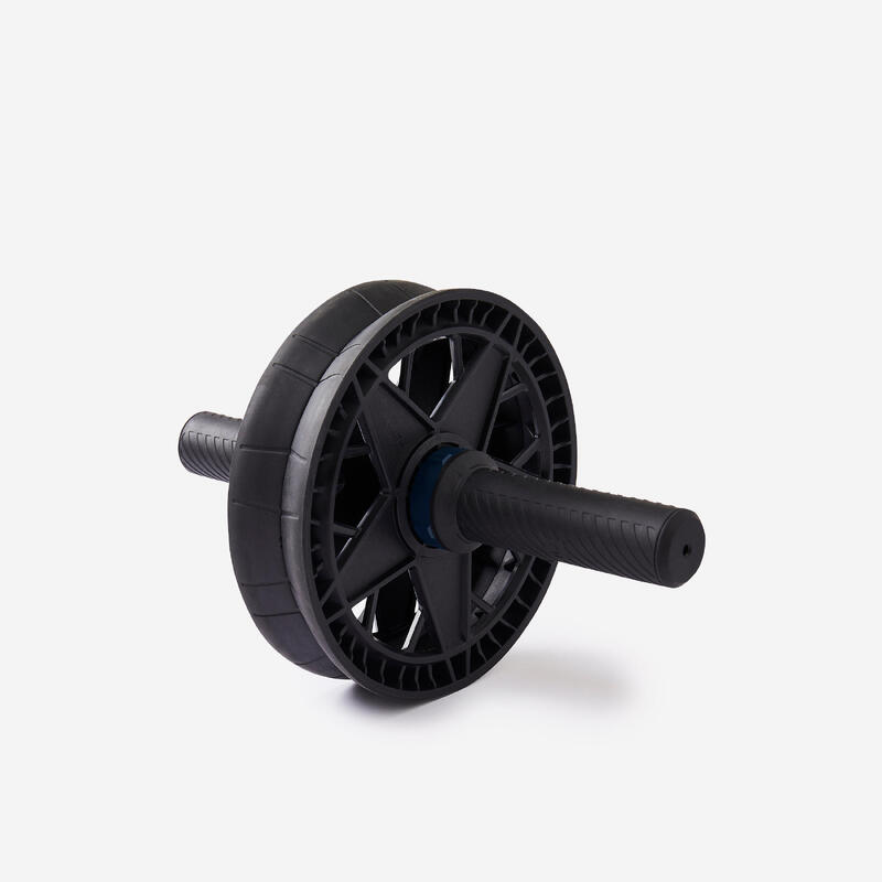 Buikspierwiel voor krachttraining AB wheel 2 modi zwart