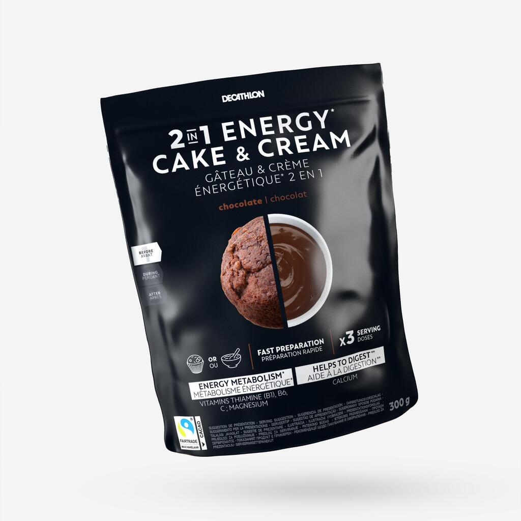 2-in-1 chocolate energy cake and cream mix, x3