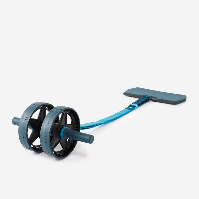 Roulette abdominale musculation avec ou sans élastique de guidage - ab wheel evo