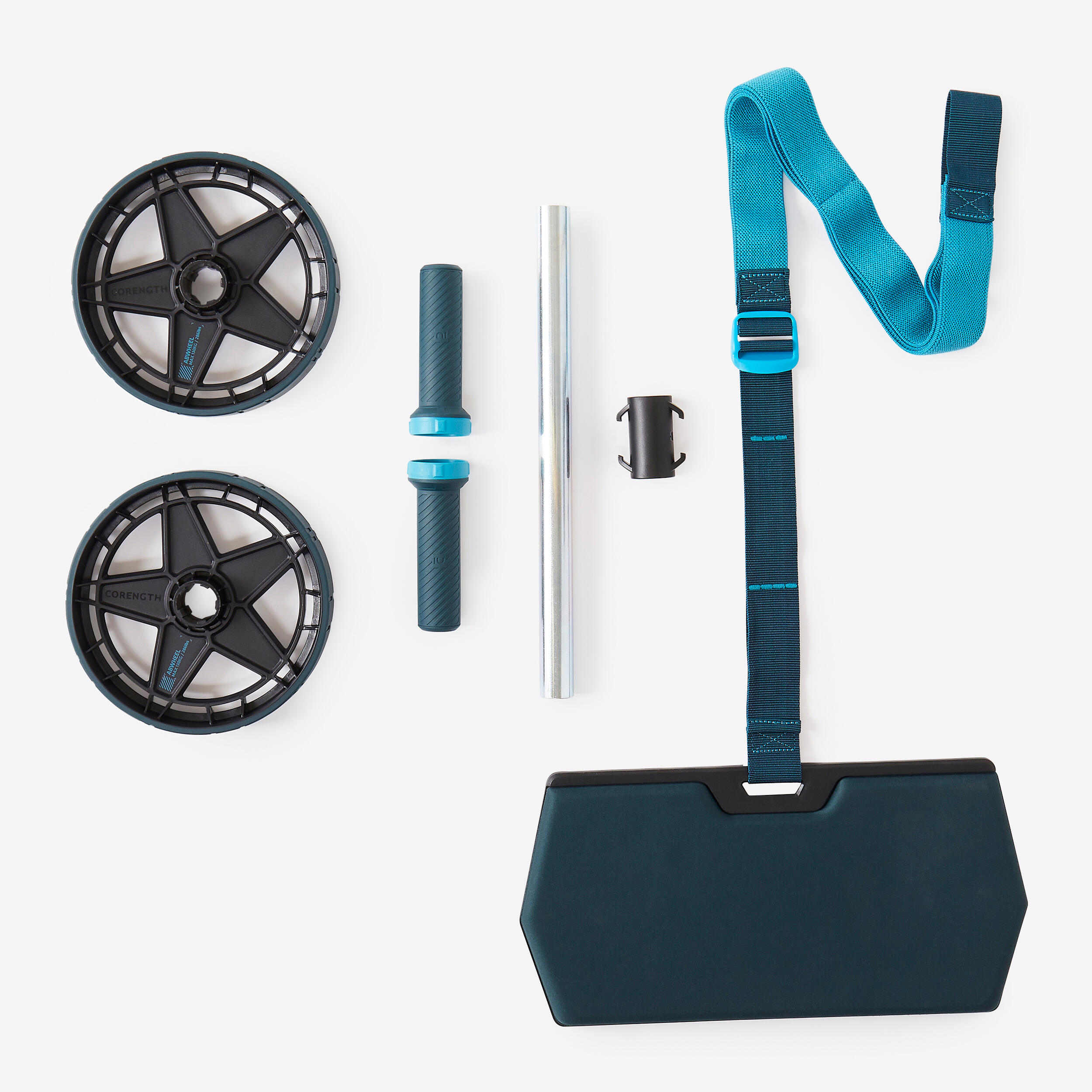 Ab Wheel - Dark petrol blue, Teal blue, black - Corength - Decathlon