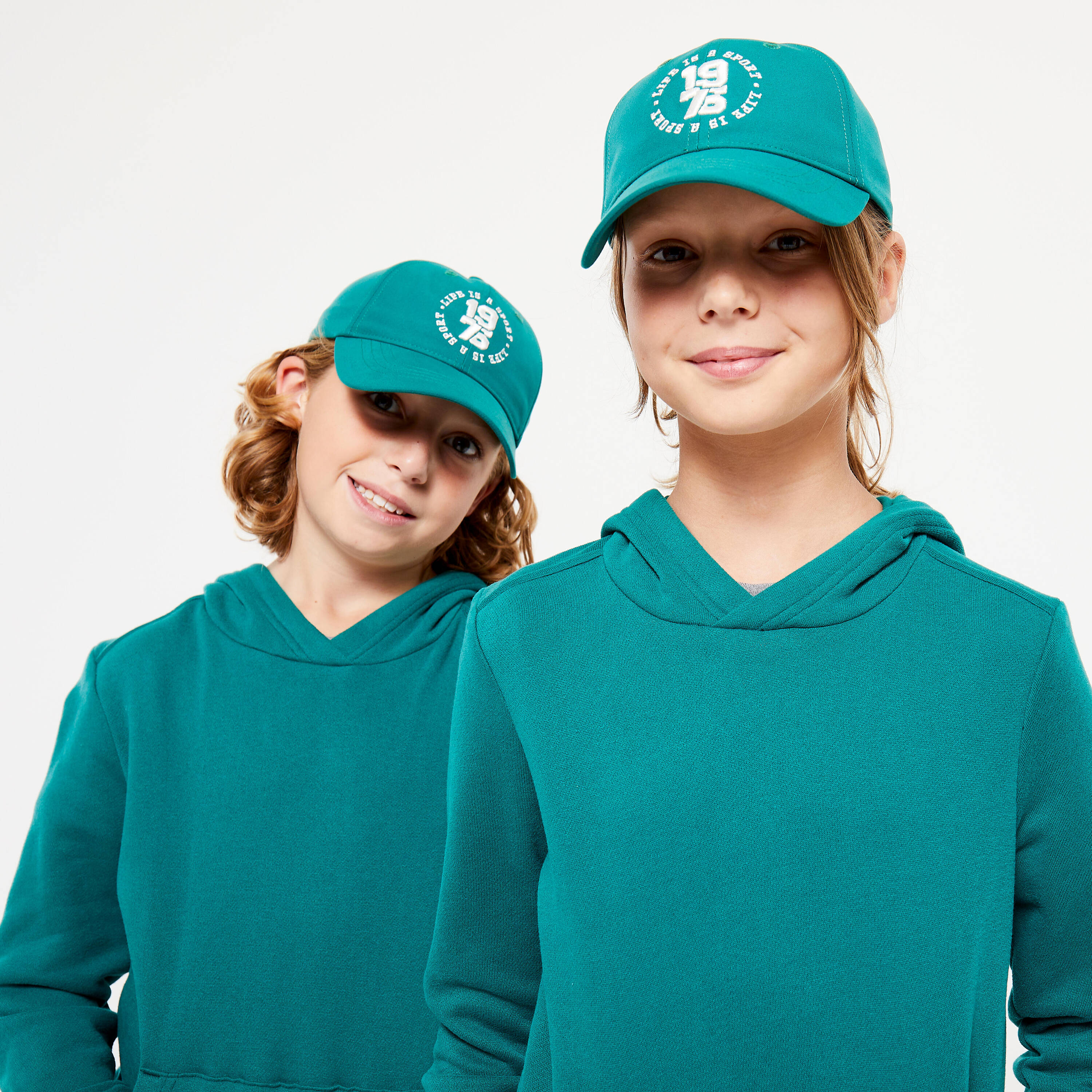Kids' Unisex Breathable Adjustable Cap - Pine Green -  2