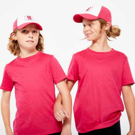 כובע W500 לילדים - לבן/ורוד