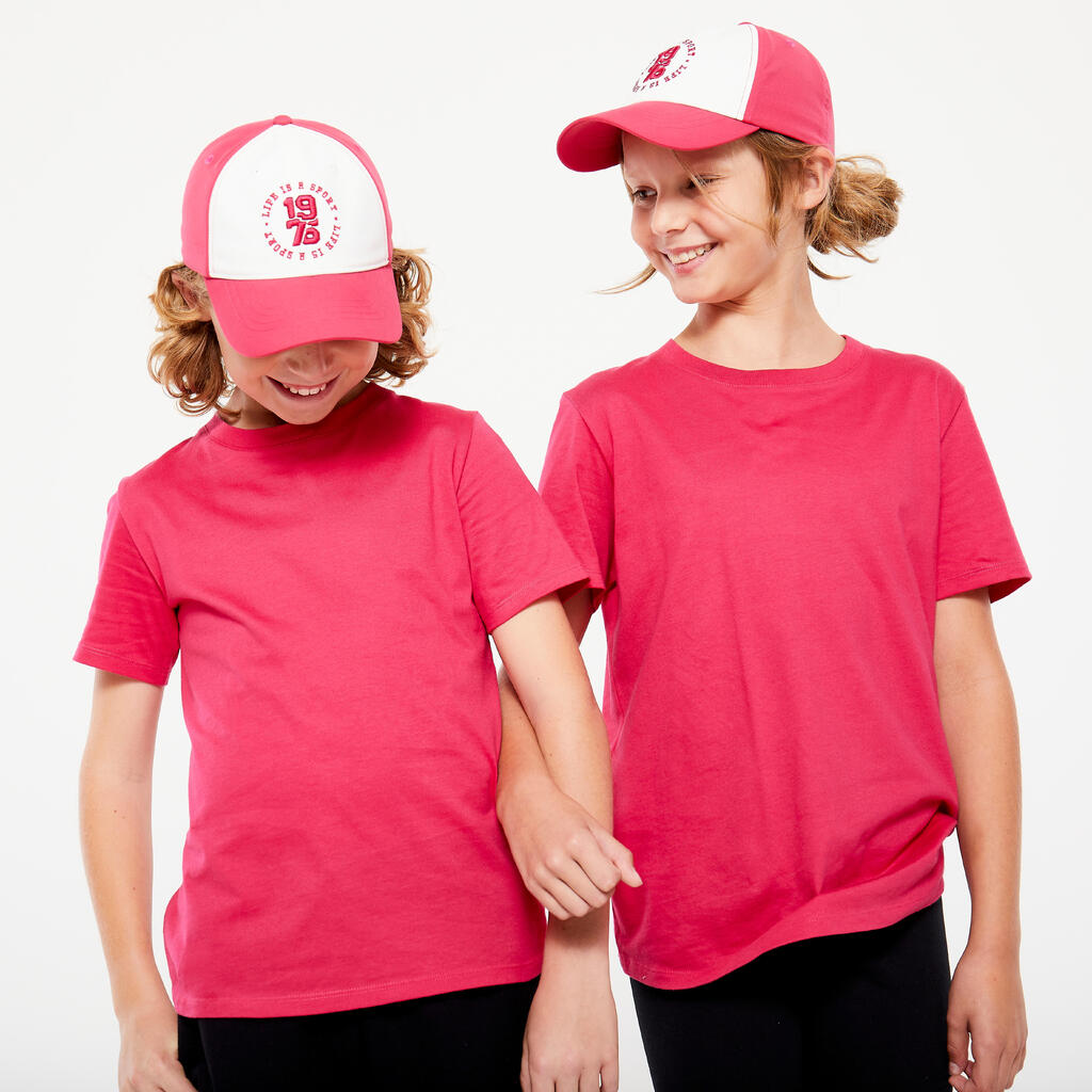 Casquette enfant W500 - blanc / rose