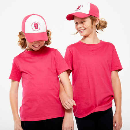 Kids' Cap W500 - White/Pink