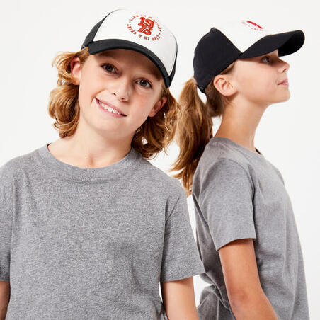 Casquette enfant W500 - noir / blanc