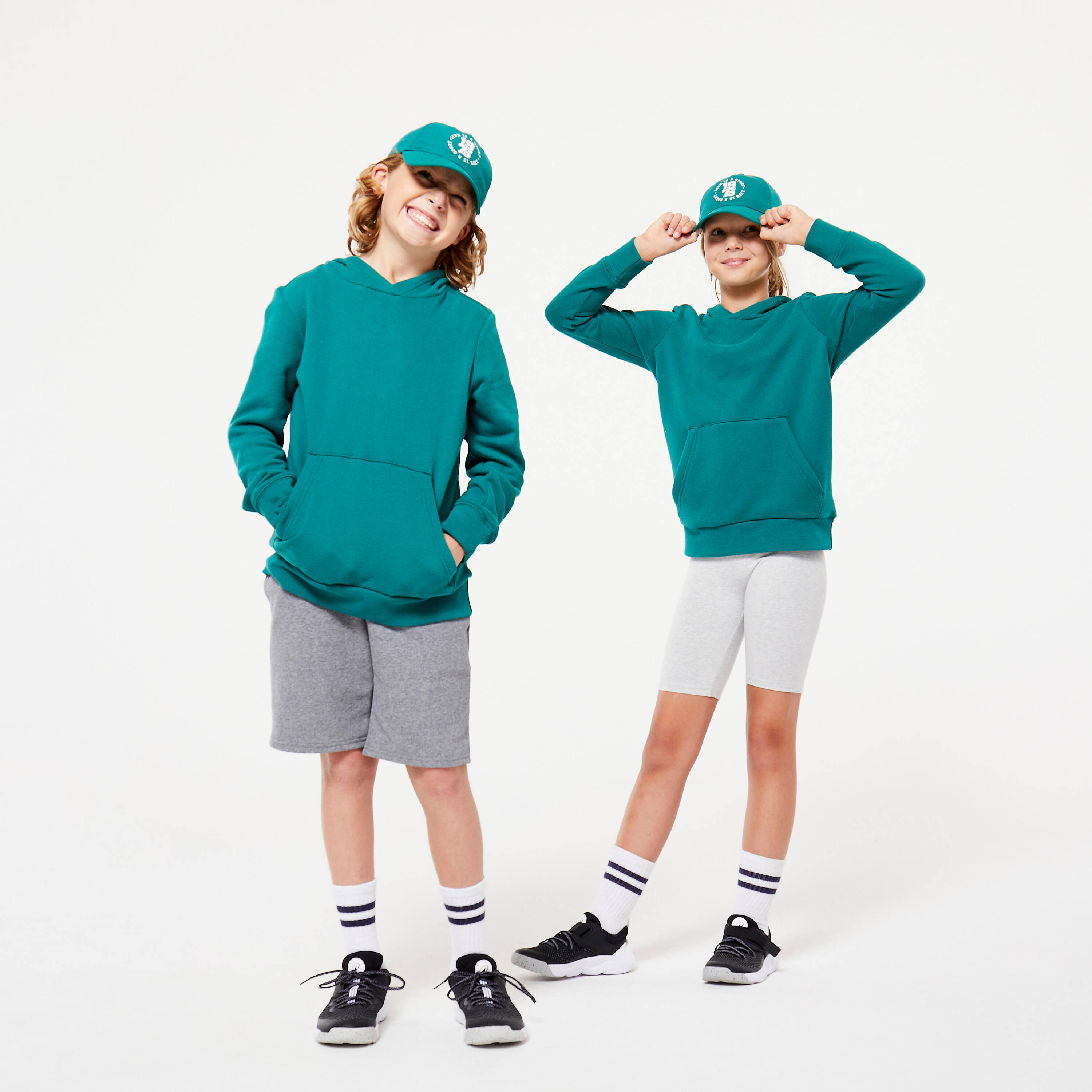 Kids' Unisex Breathable Adjustable Cap - Pine Green -  4