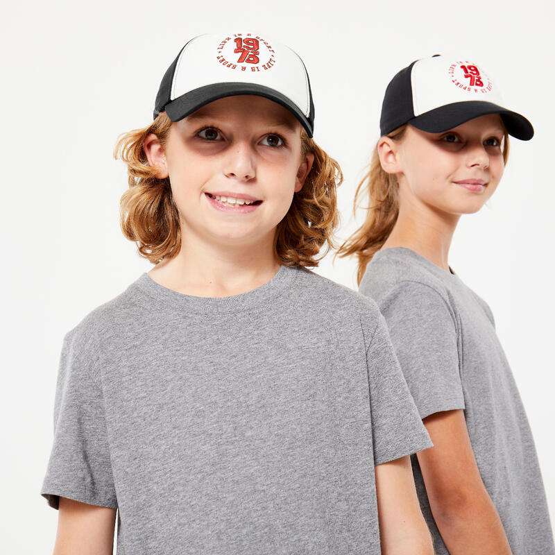 Casquette enfant W500 - noir / blanc