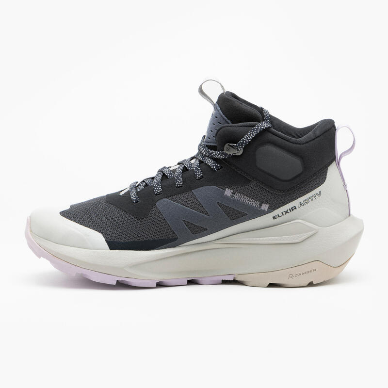 Chaussures imperméables de randonnée - salomon elixir activ mid gtx - femme