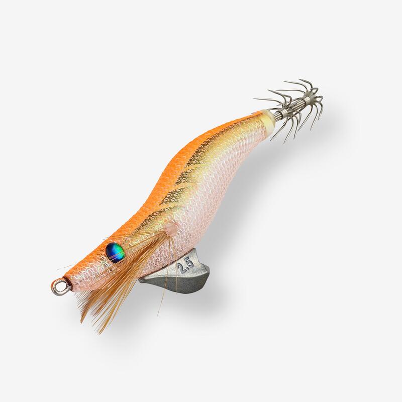 Squid jig zinkend shallow Ebika 2,5/105 fluo-oranje vissen op inktvissen