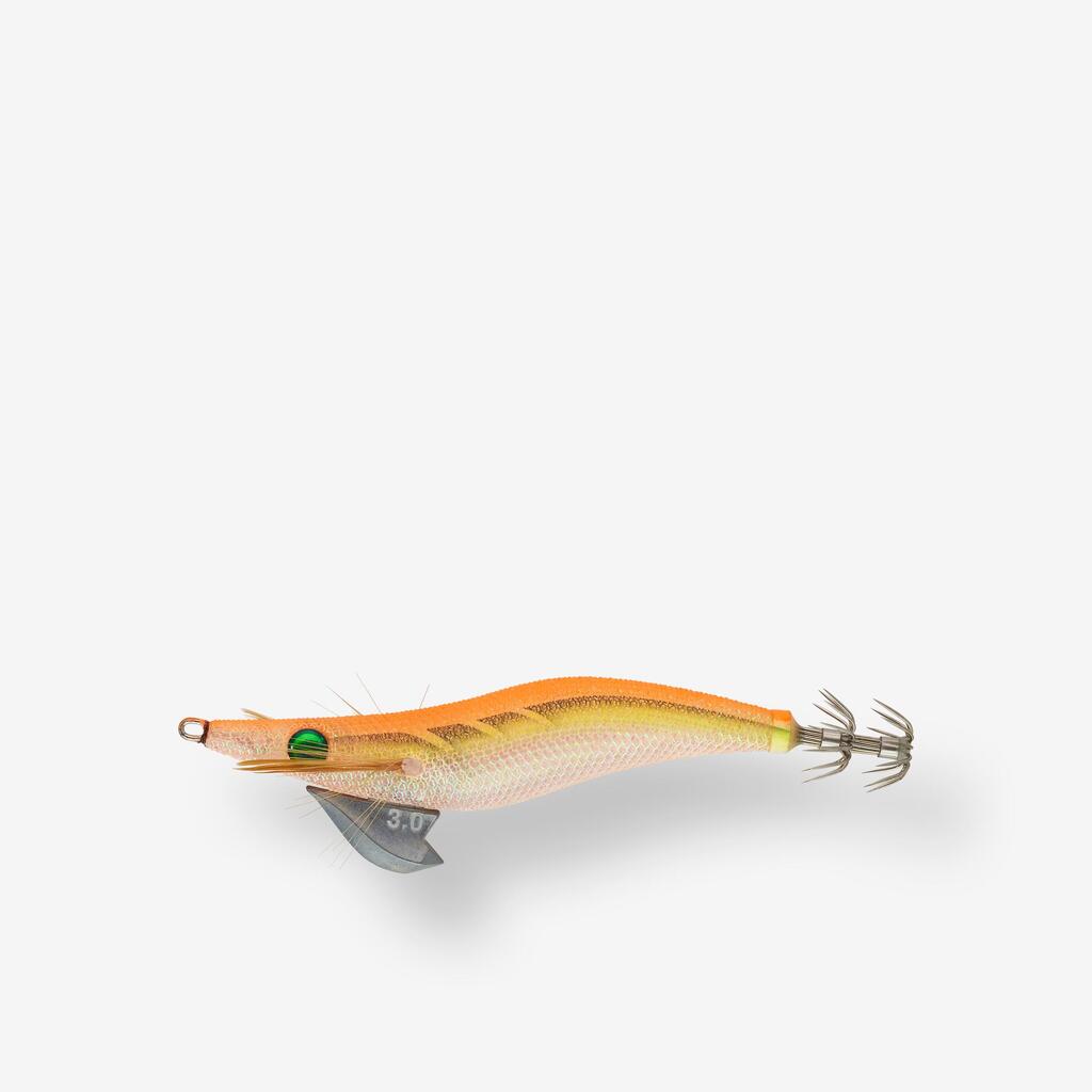 Živo oranžna umetna vaba za ribolov glavonožcev EBIKA 3.0 (12 cm)