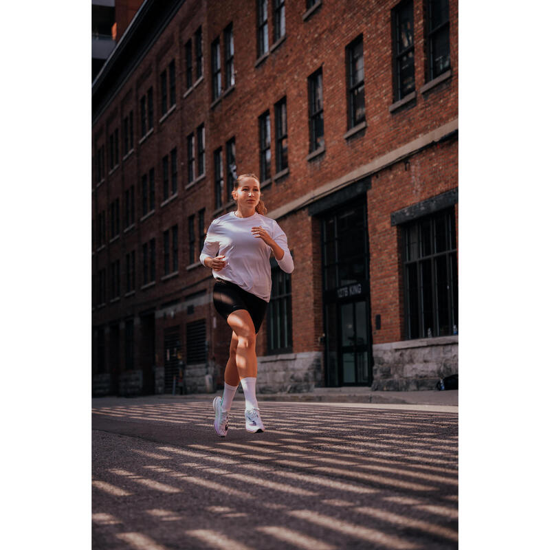 Colanți scurți Alergare Jogging KIPRUN Run 100 Negru Damă