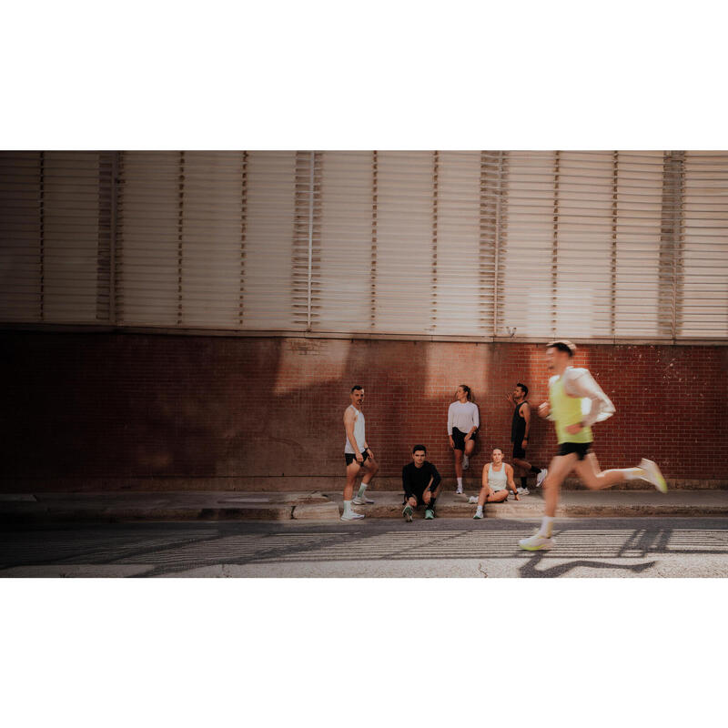 Camiseta Sin Mangas Running Dry Hombre Negro Transpirable