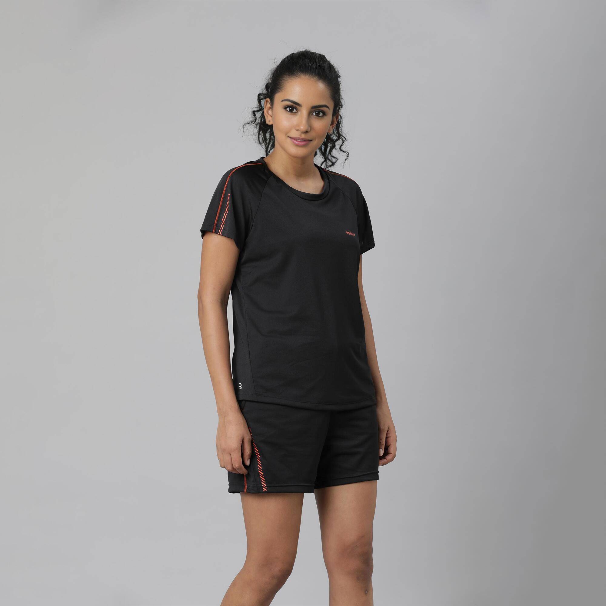 Women Badminton T Shirt 530 Black -  1