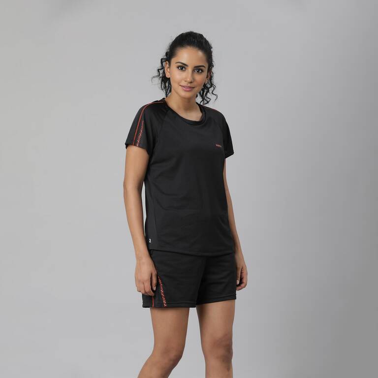Women Badminton T Shirt 530 Black