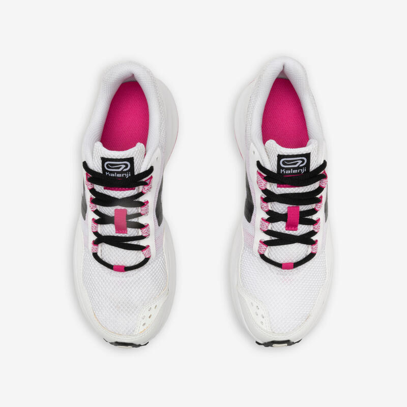 KALENJI RUN ACTIVE GRIP WOMEN'S RUNNING SHOES - white/pink