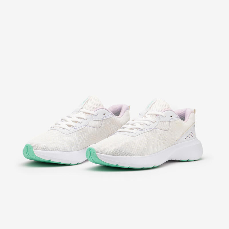 Chaussures de Running Femme, Kiprun Jogflow 100.1 Blanc Vert