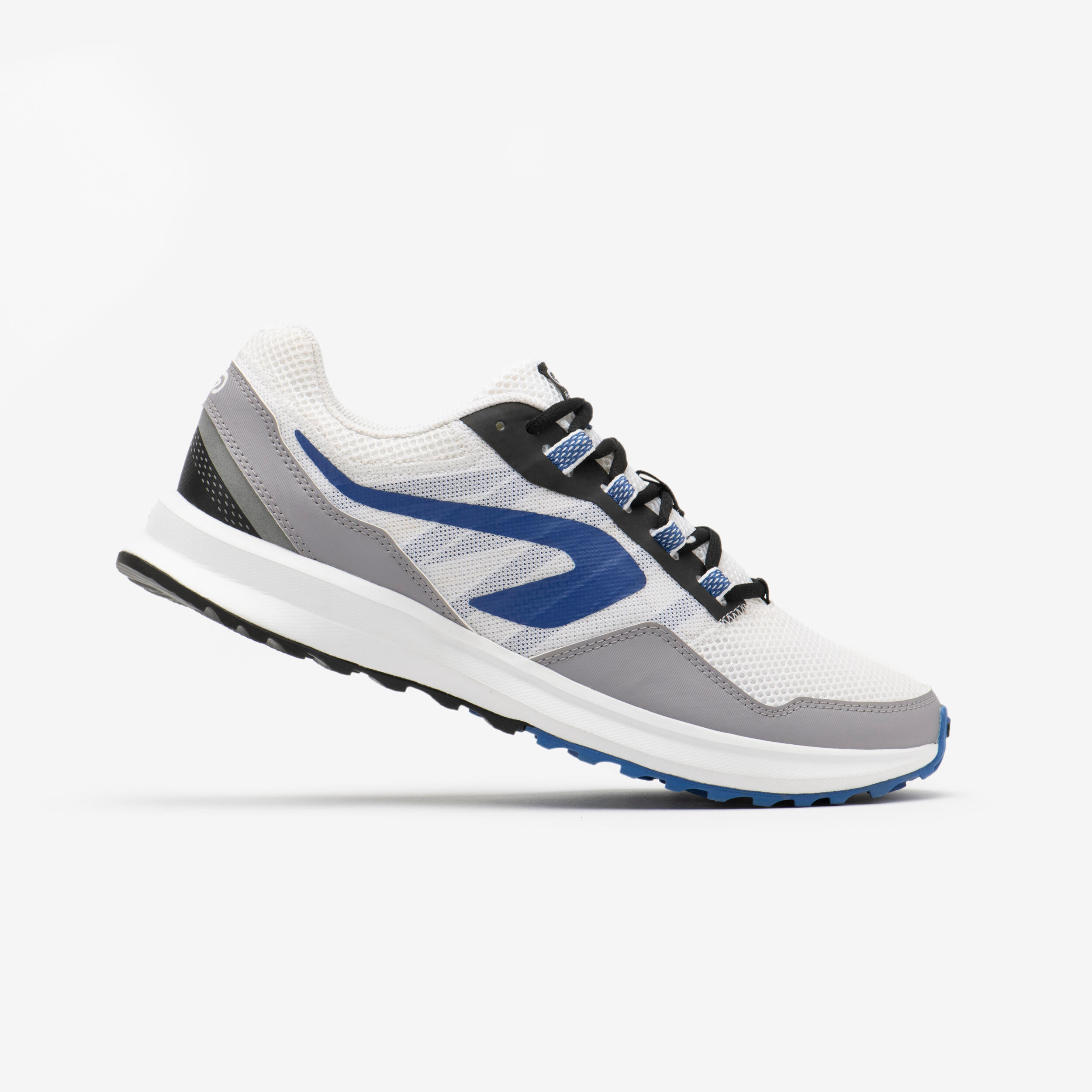 KALENJI RUN ACTIVE GRIP MEN'S RUNNING SHOES - WHITE BLUE