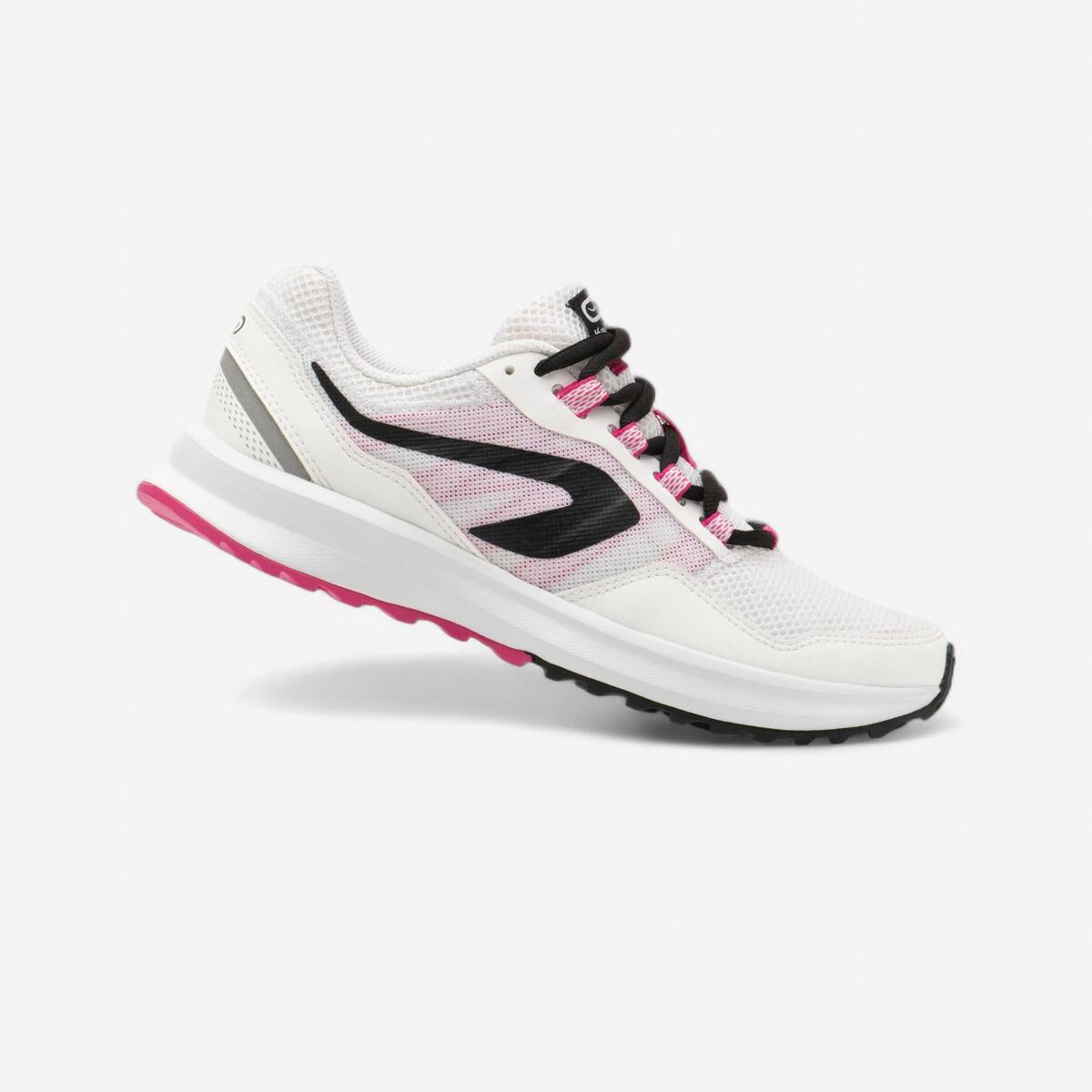 CHAUSSURES DE RUNNING FEMME KALENJI RUN ACTIVE GRIP blanc rose