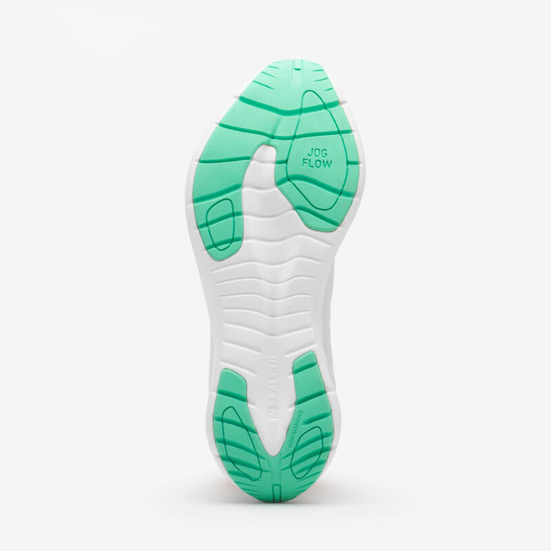 Chaussures de Running Femme, Kiprun Jogflow 100.1 Blanc Vert