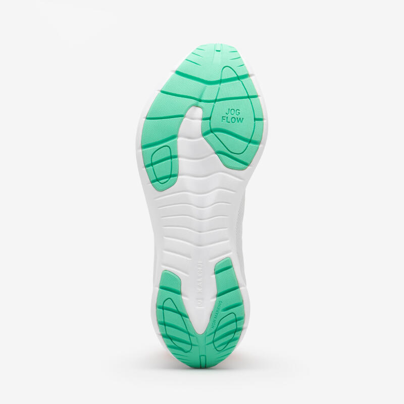 Hardloopschoenen voor dames Jogflow 100.1 wit groen