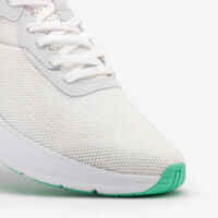 JOGFLOW 100.1 WOMEN'S RUNNING SHOES - WHITE GREEN 