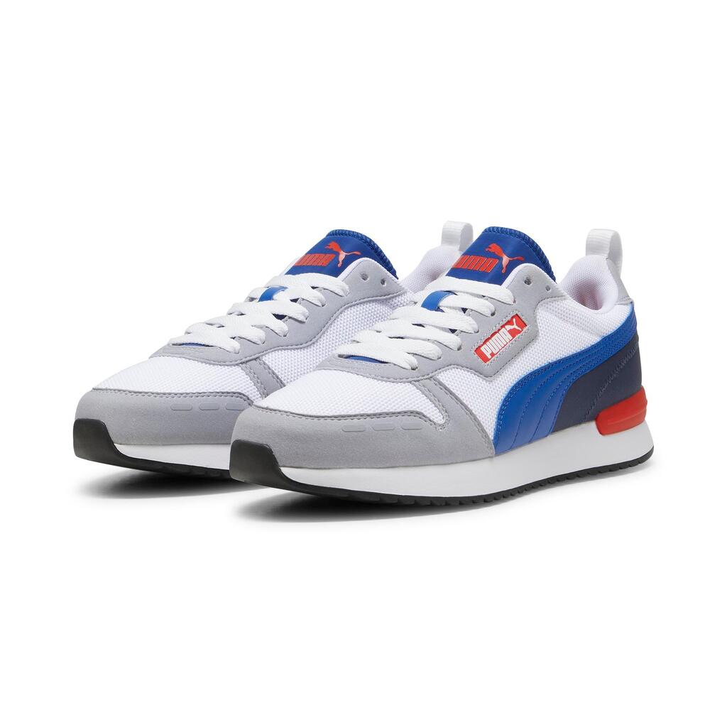 MEN'S PUMA R78 WALKING TRAINERS - BLUE RED