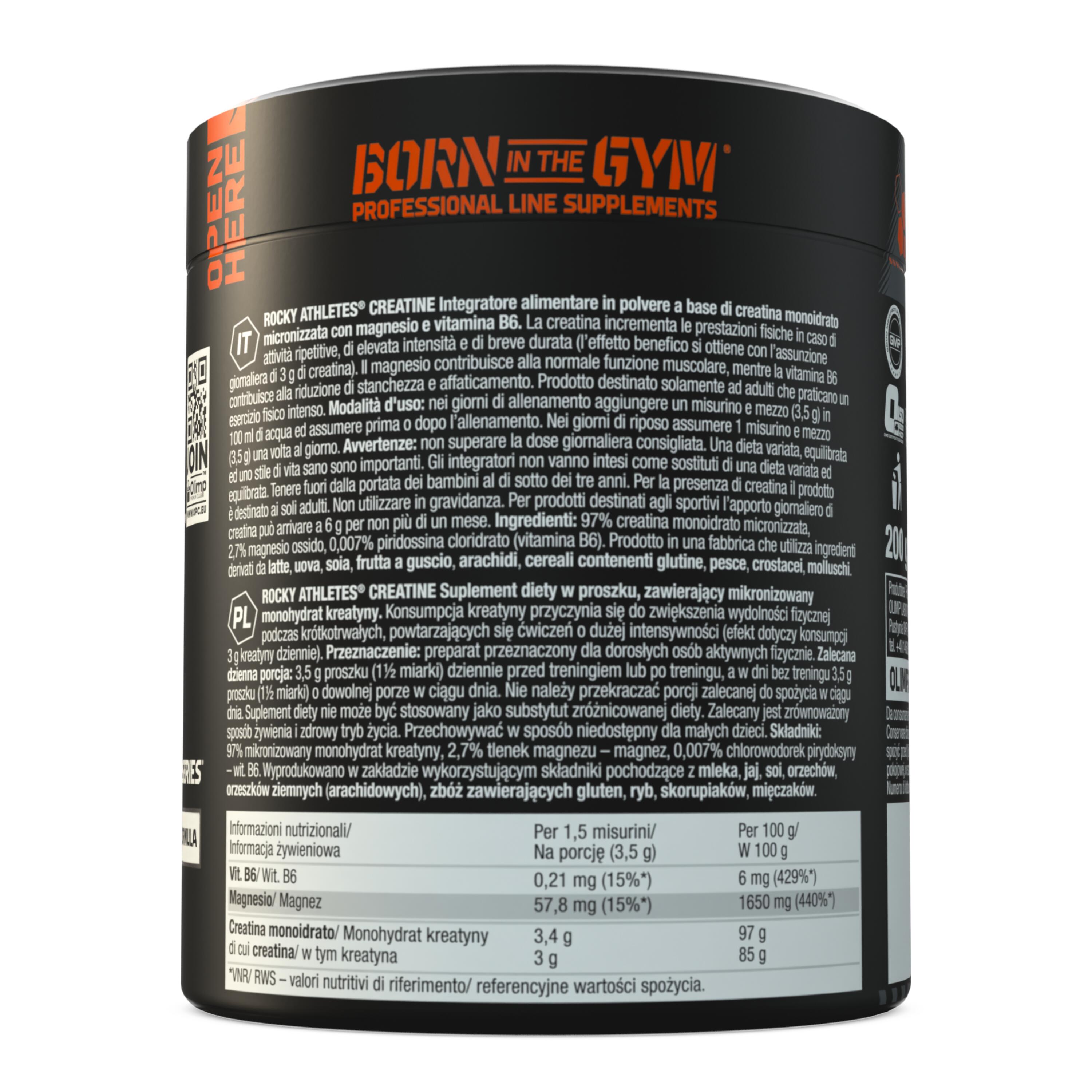 Rocky Athletes Creatine 200g 2/3