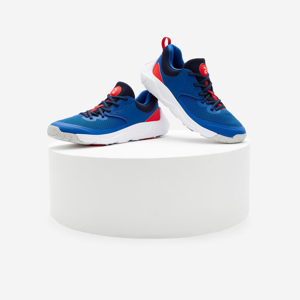 Chaussures multisport lacets légères enfant mixte, Playful Fast Bleu et rouge