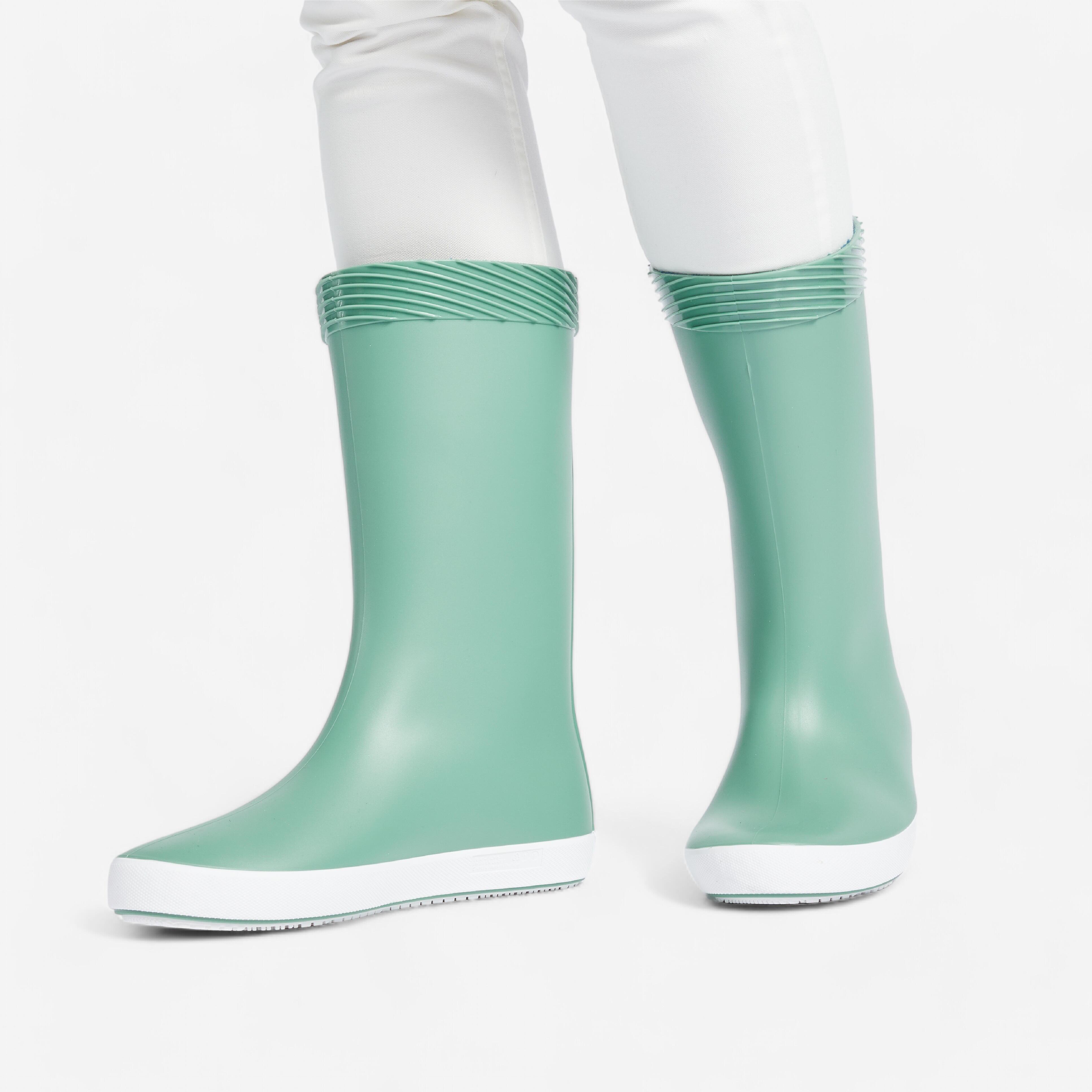 TRIBORD Čižmy do dažďa 100 kaki 40-41