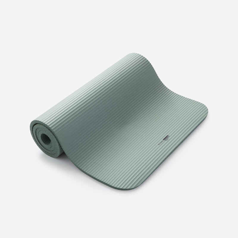 Pilates Floor Mat Comfort 500 170 cm x 58 cm x 15 mm Khaki Decathlon