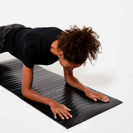 Patvarus sportinis kilimėlis „100“, 140 cm x 50 cm x 7 mm, juodas