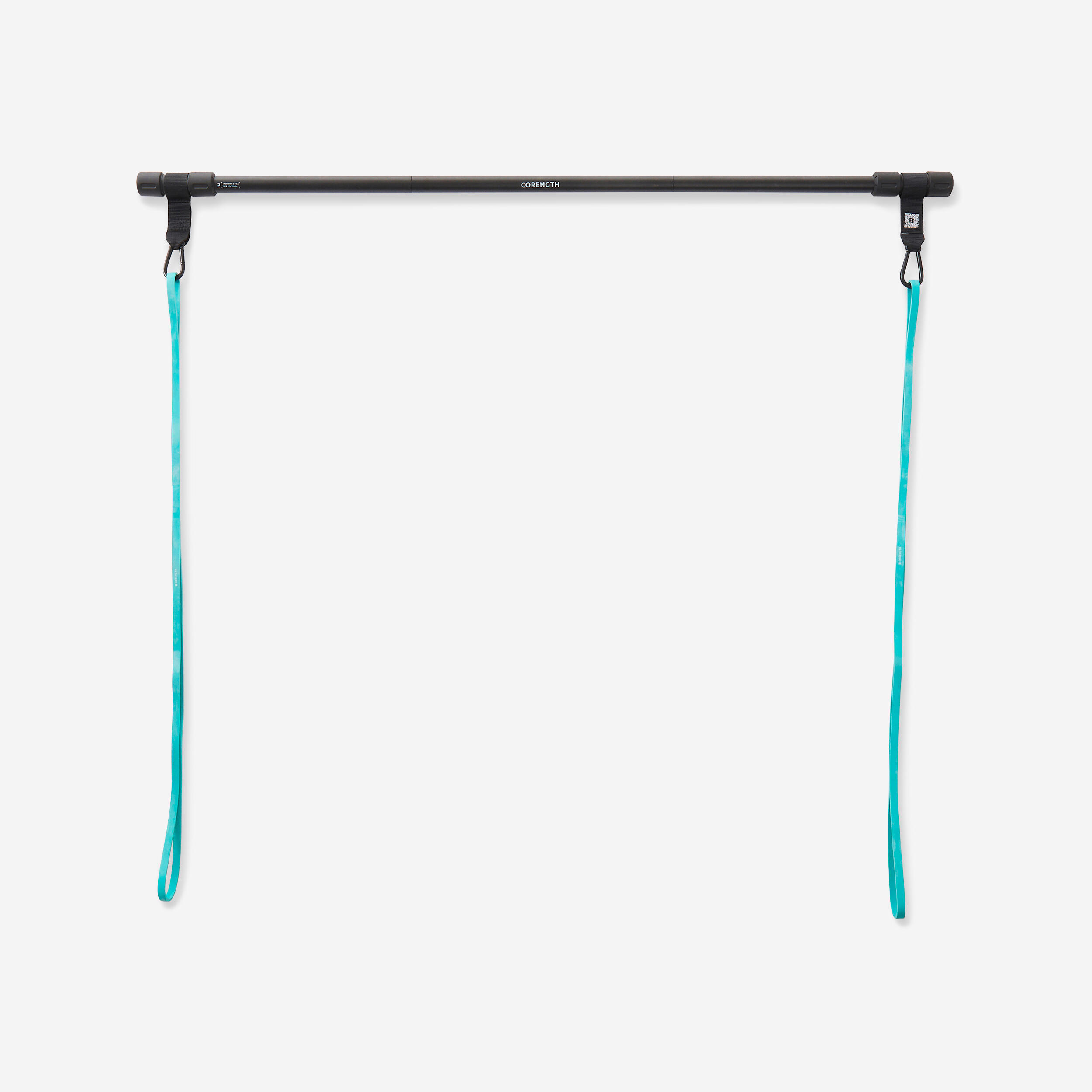 Barra de reforço de musculação com 2 elástico de 15 kg