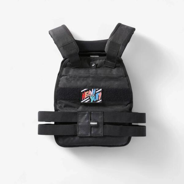 Black adjustable weighted training vest