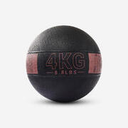 Medecine Ball 4kg caoutchouc - sépia