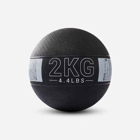 Črno-siva medicinska žoga (2 kg)