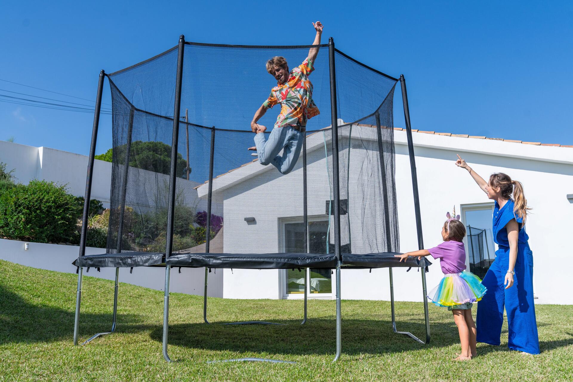 Trampolin 420 mit Netz - werkzeuglose Montage