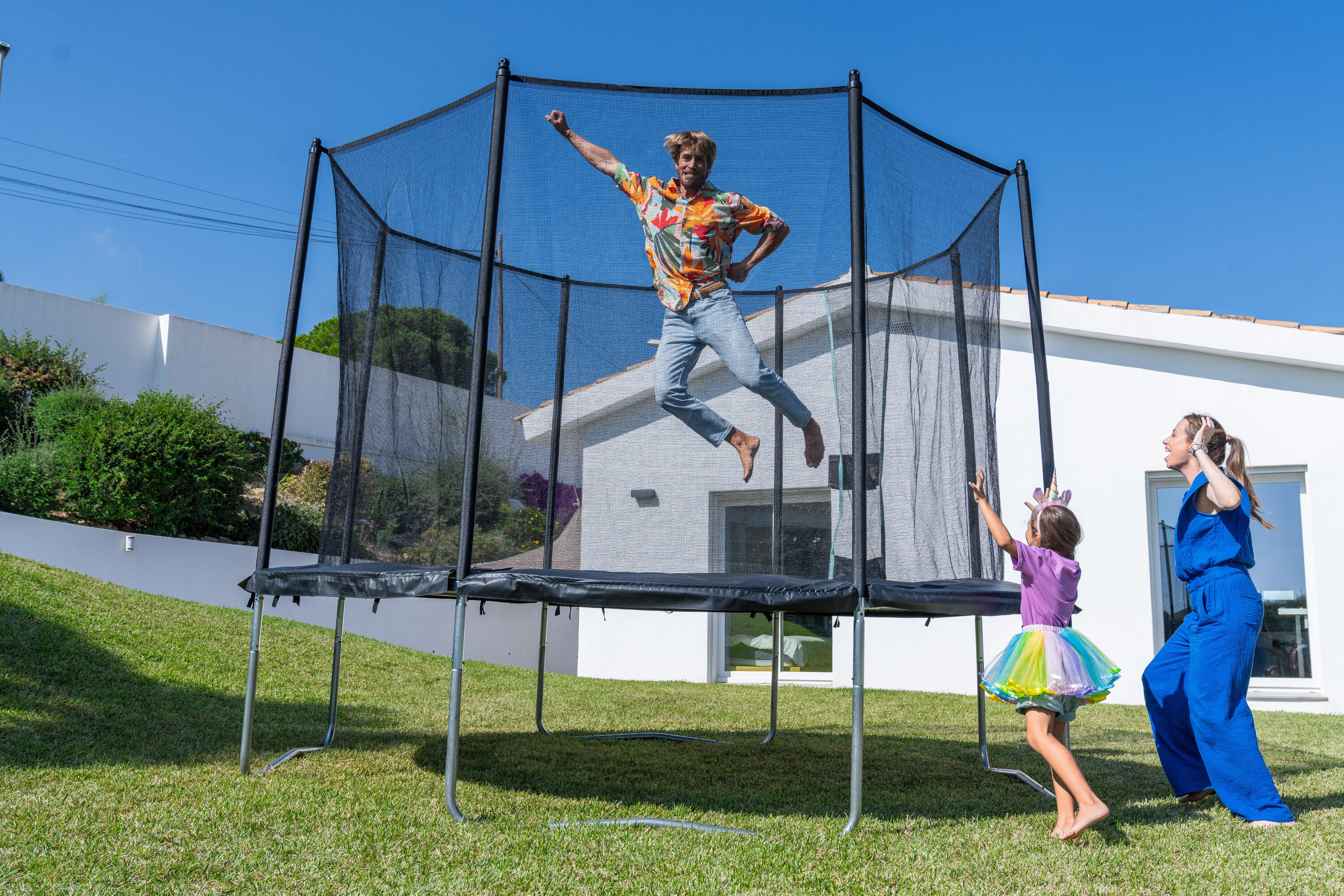 Trampoline 360 avec filet de protection - montage sans outil 15/18