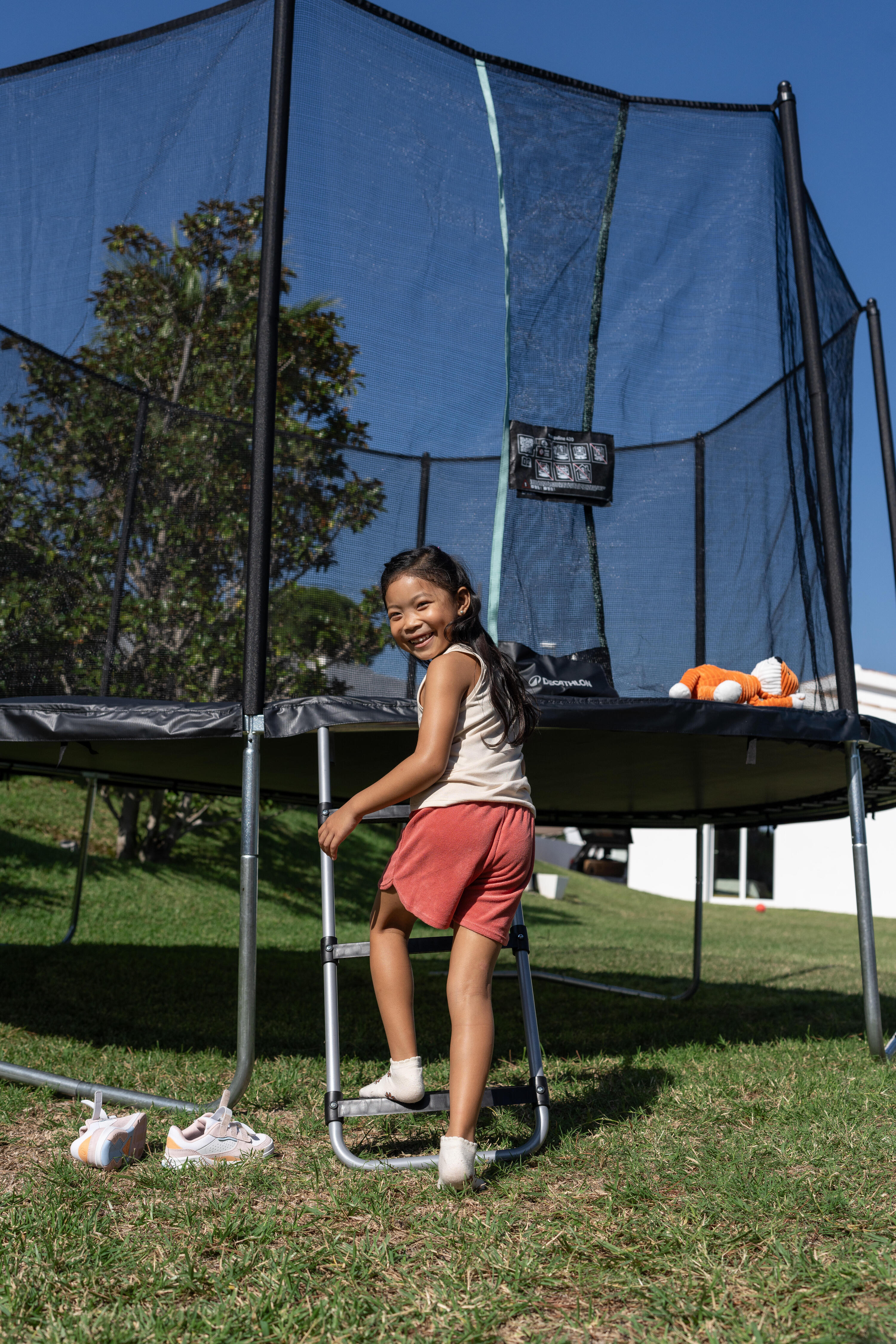 Trampoline 360 avec filet de protection - montage sans outil 14/18