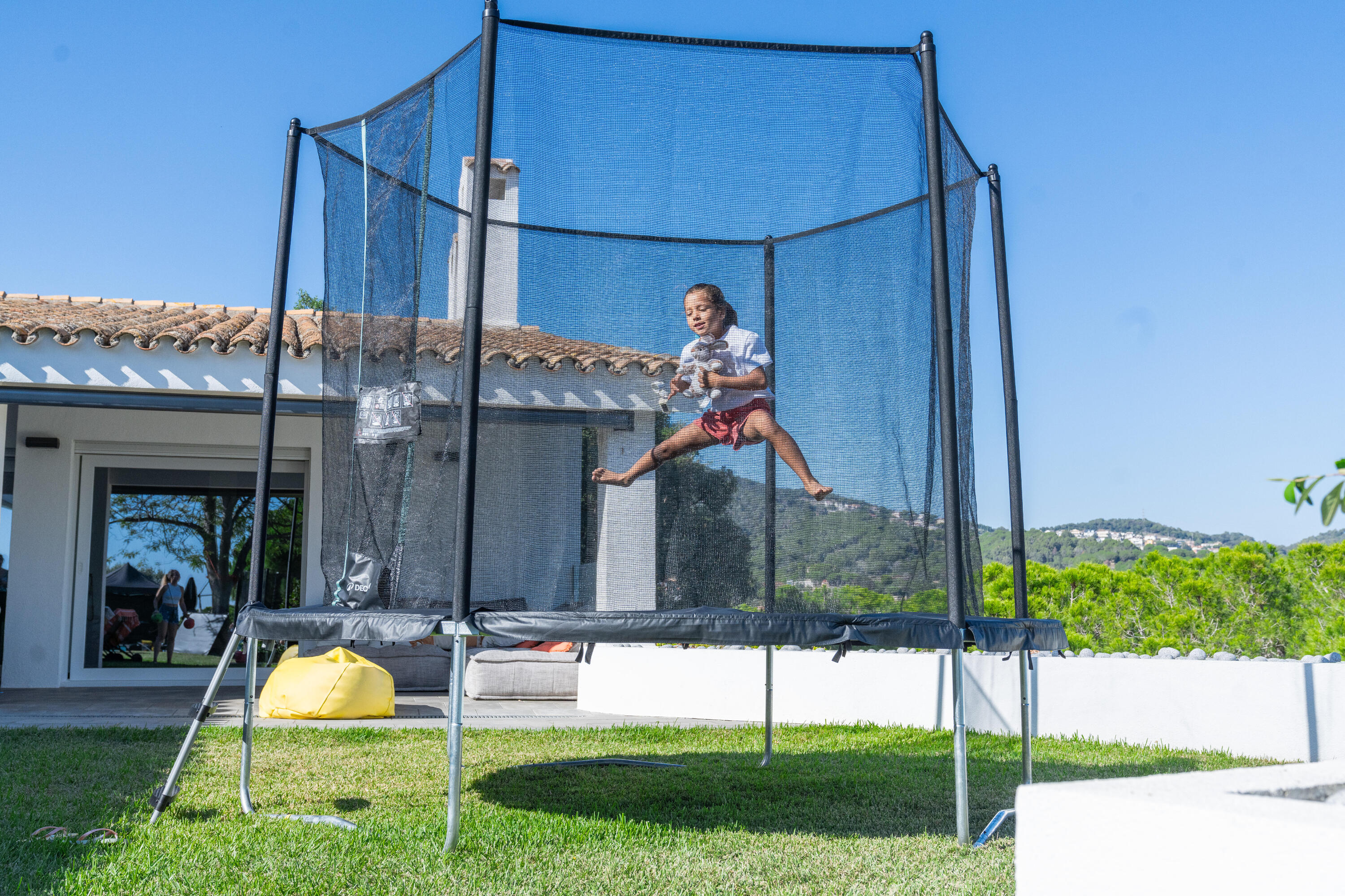 Trampolin rund mit Sicherheitsnetz - 300 12/15