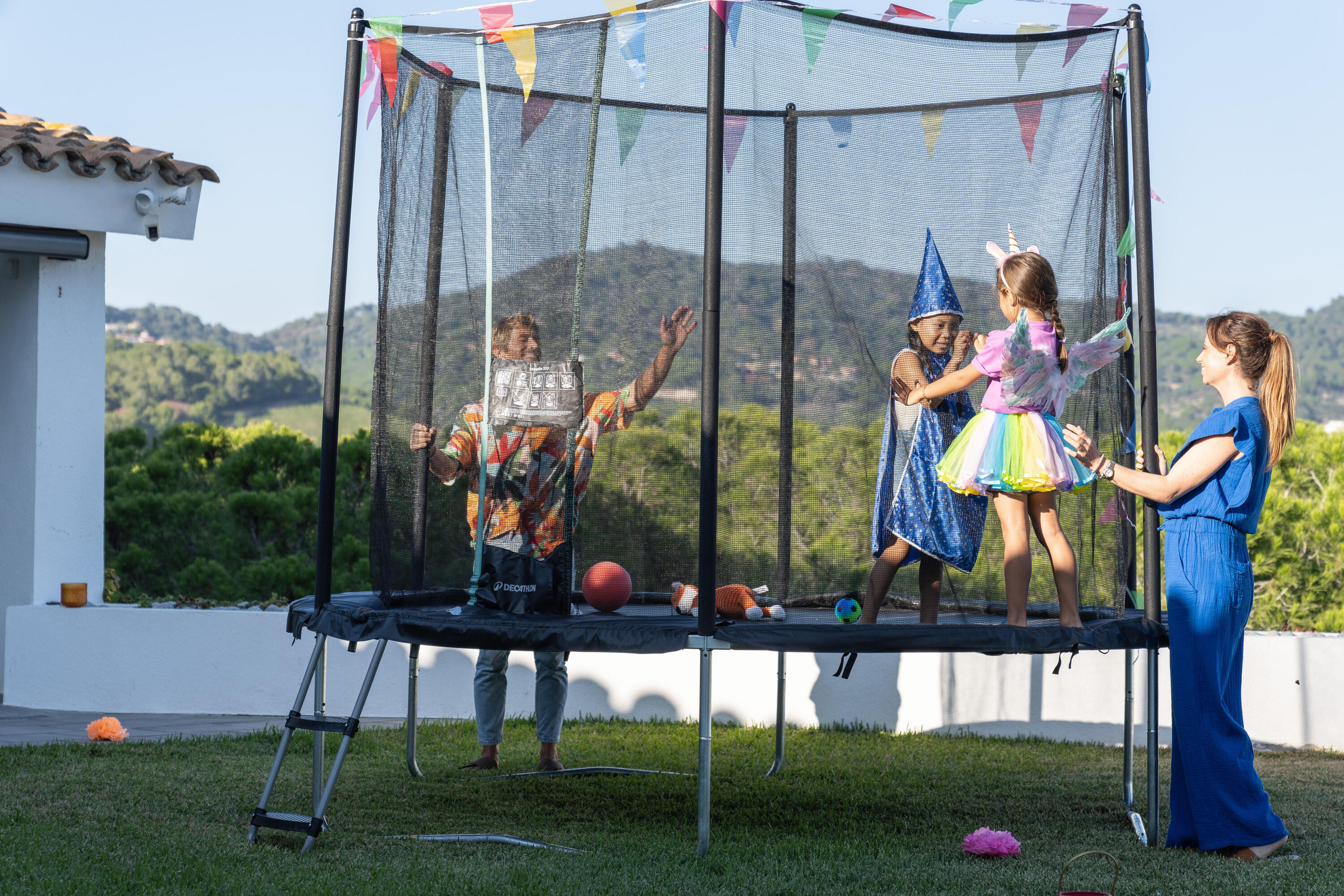 Trampoline 300 avec filet de protection - montage sans outil 6/16