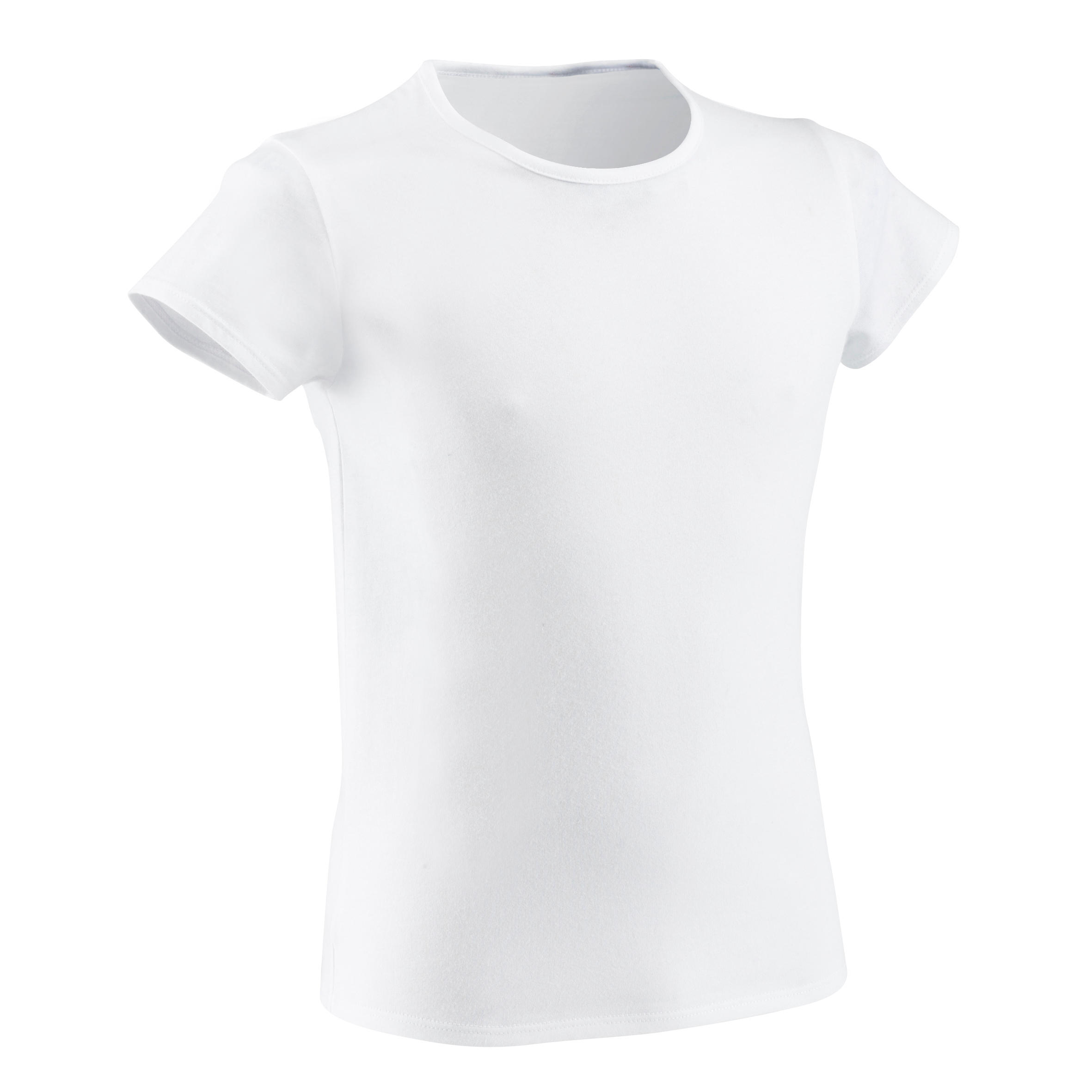 Girls' Short-Sleeved Gym T-Shirt - White 4/12