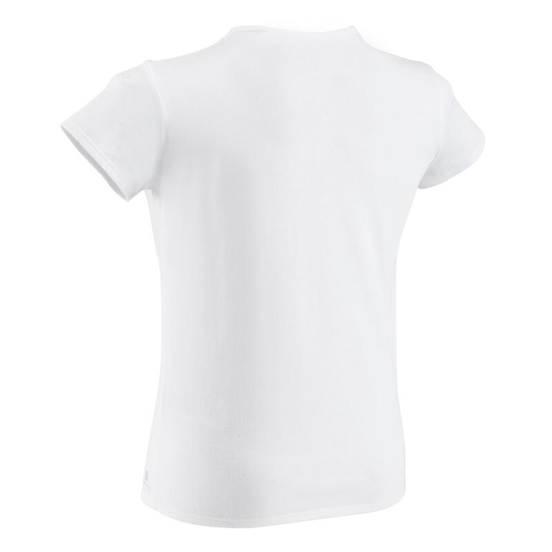 T-Shirt manches courtes Gym fille blanc
