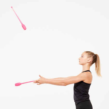 Ritminės gimnastikos sujungiamos lazdelės, 36 cm, rožinės
