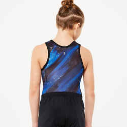 Boys' Gym Leotard - Black & Blue Print