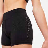 Girls' Gym Shorts - Black/Glitter